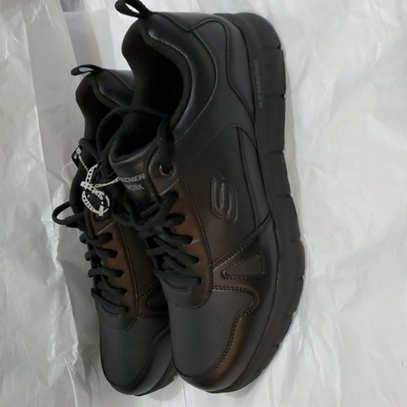 Skechers Men's black slip resistant work sneakers size 10.5‎ brand new - Picture 12 of 16
